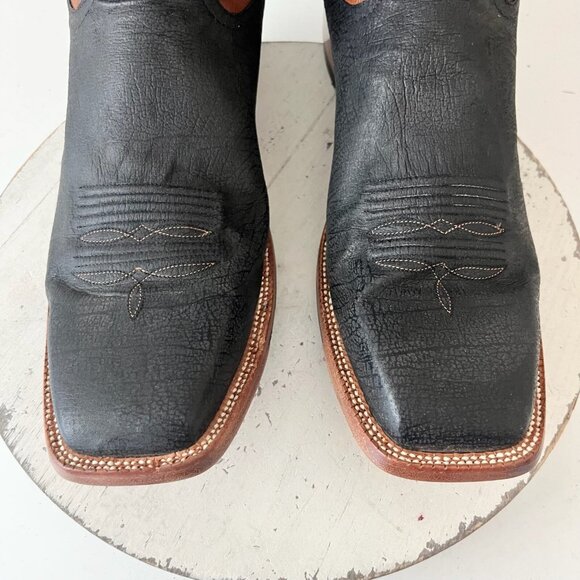 Rod Patrick Mens Cowboy Boots 15AA Antique Mocha Bison Brown Western Square Toe - Picture 7 of 13